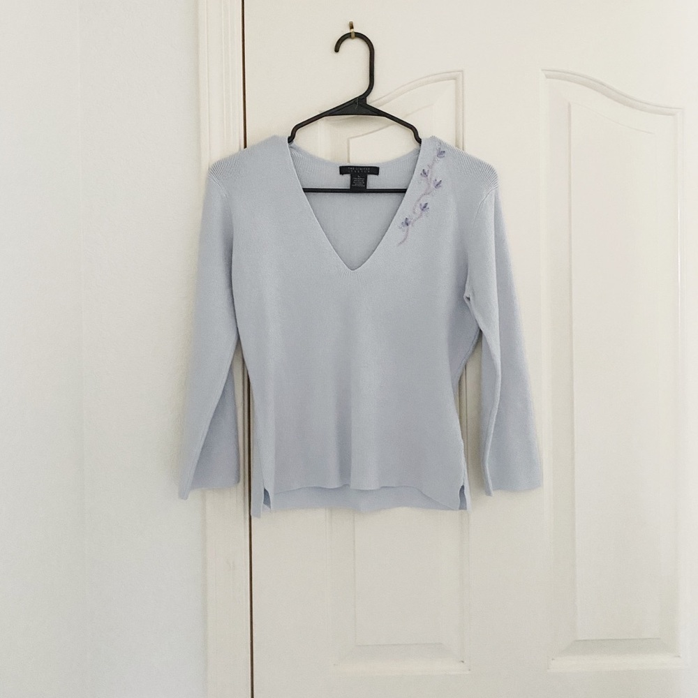 Vintage The Limited Stretch Light Lavender Knit Top